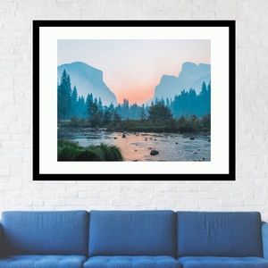 Landscape wall art framed 14x18